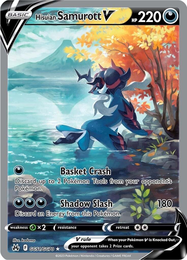 Crown Zenith Hisuian Samurott V Pokémon card